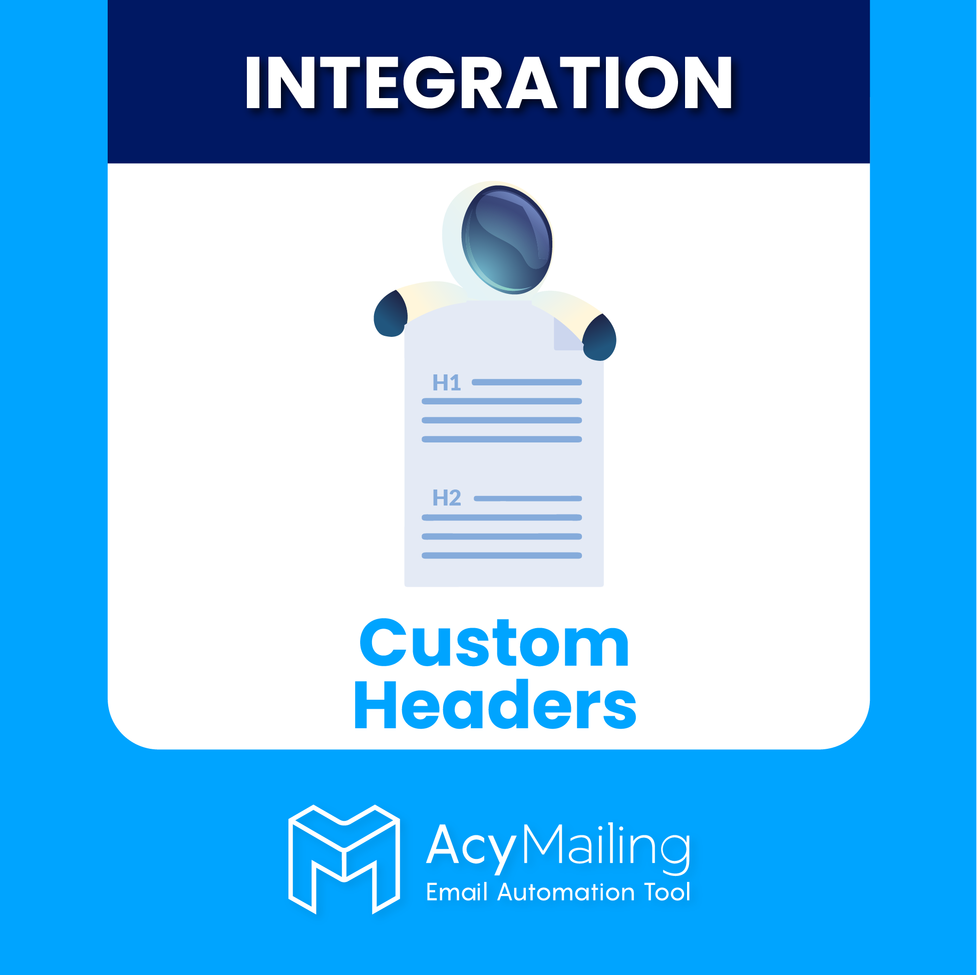 AcyMailing – Custom headers in emails