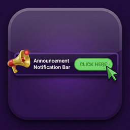 Announcement Notification Bar