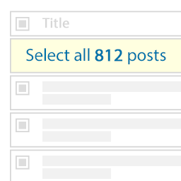 Bulk Actions Select All