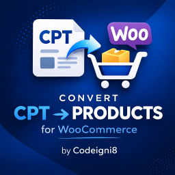 Codeigni8 CPT to Product Converter for WooCommerce