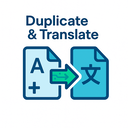 Duplicate &amp; Translate