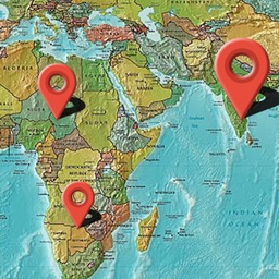 Many points on the map