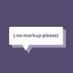 No Markup Please