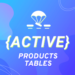 Active Products Tables for WooCommerce. Use constructor to create tables&nbsp;