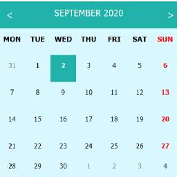 Responsive Calendar Widget
