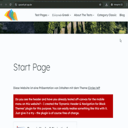 Dynamic Header &amp; Navigation for Block Themes