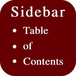 Sidebar Table of Contents