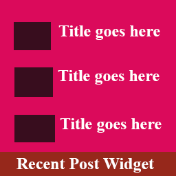 Simple Recent Post Widget