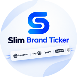 Slim Brand Ticker – Brand, Icon, Logo Slider