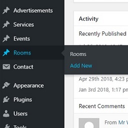WDV – Add Services, Events, Rooms