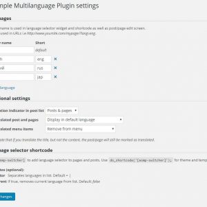 A Simple Multilanguage Plugin