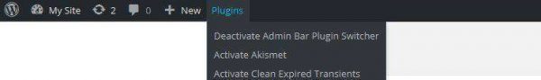 Admin Bar Plugin Switcher