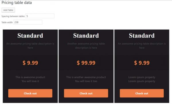 Advanced Pricing Table