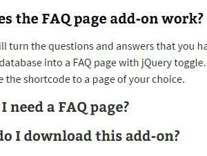 Answering Contact Form FAQ Page Add-on
