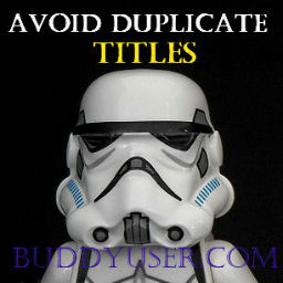 Avoid Duplicate Titles