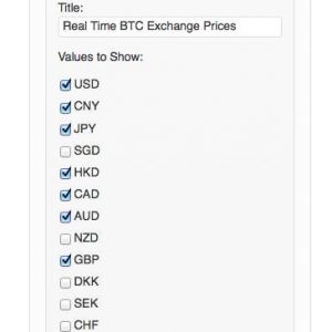 Bitcoin Exchange Widget