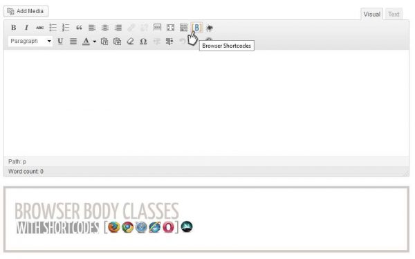 Browser Body Classes with Shortcodes