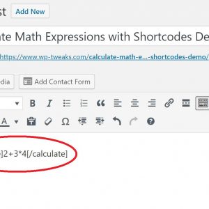Calculate Values with Shortcodes