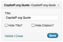 CapitalP.org Quote Widget