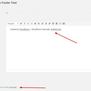Change Custom Admin Footer Text