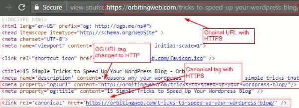 Change OG URL To HTTP