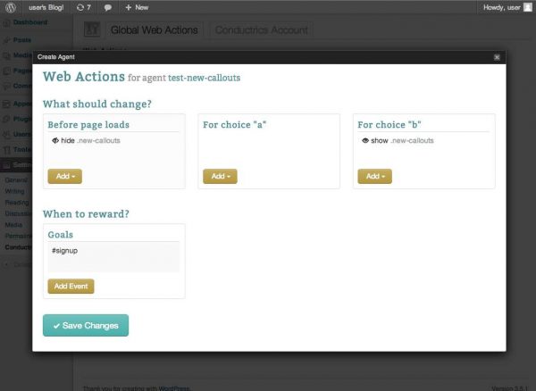 Conductrics Web Actions