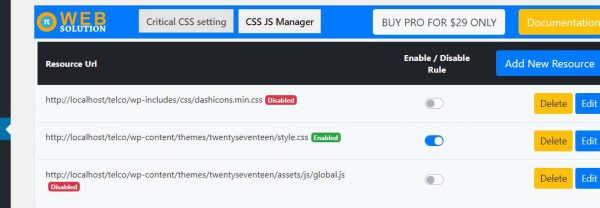CSS JS Manager