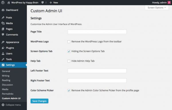 Custom Admin UI