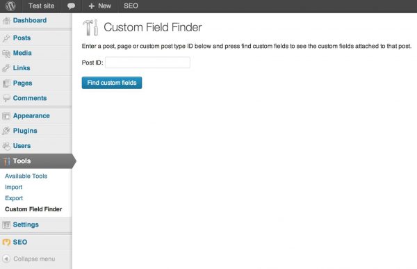 Custom Field Finder