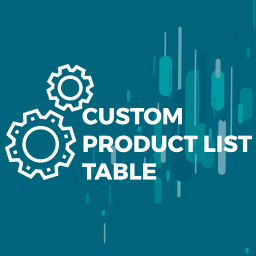 Custom Product List Table