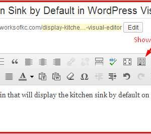Display Kitchen Sink by Default in Visual Editor