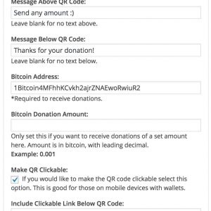 Easy Bitcoin Donation Widget