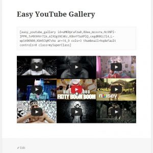 Easy YouTube Gallery