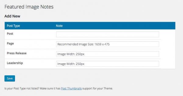 Featured Image Notes