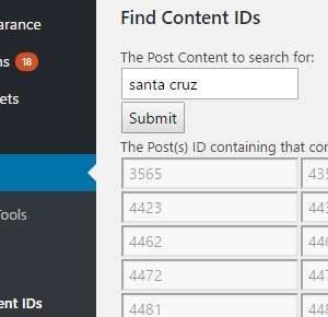 Find Content IDs