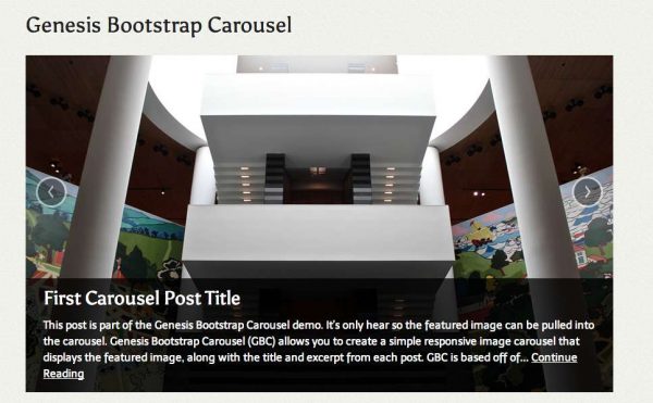 Genesis Bootstrap Carousel