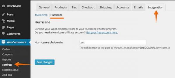 WooCommerce Hurricane Integration