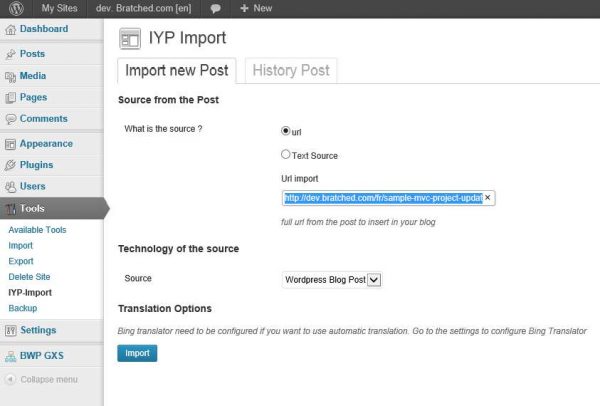 Import Your Post