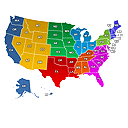 Interactive Map of the US Regions
