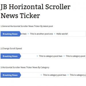 JB Horizontal Scroller News Ticker