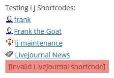 LiveJournal Shortcode