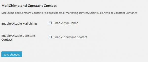 Mailchimp and Constant Contact Integration