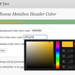 Metabox Header Color