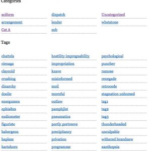 Multi-Column Taxonomy List