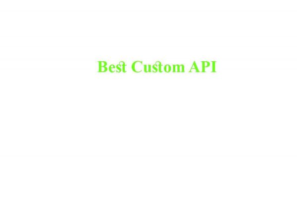 Op Custom API