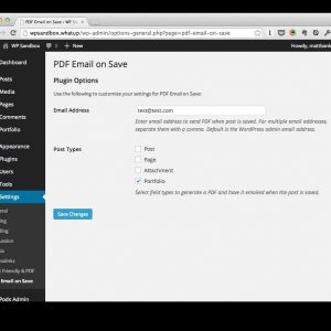 PDF Email on Save