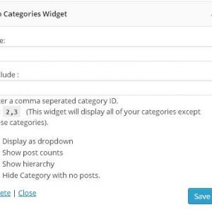 Pro Categories Widget