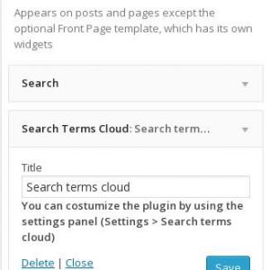 Search terms cloud