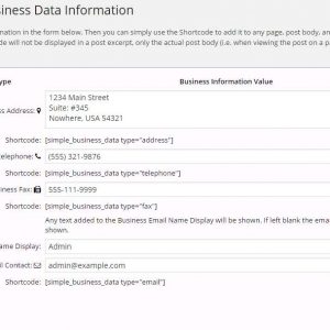 Simple Business Data