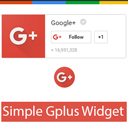 Simple Gplus Widget